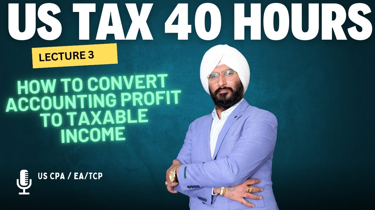 Conversion Accounting Income to Taxable Income I USA TAX Training I Enrolled Agent I US CPA #uscpa