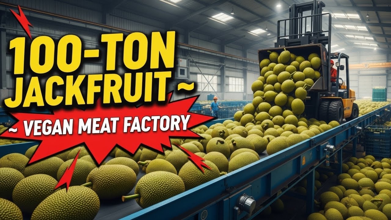 Inside Colossal Jackfruit Processing Plant – How Jackfruit Is Made into Convincing Vegan Pulled Pork