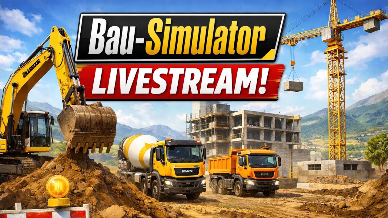 BAU SIMULATOR (PS5) Live Stream - Haube und nualc bauen ein Fußball Stadion... Teil 4 🎮👍😊