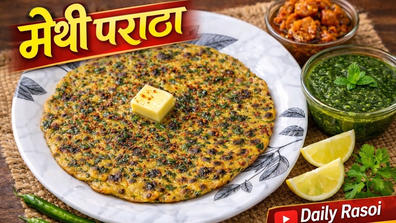 Lunch Box Special – मेथी पराठा रेसिपी | Soft & Fluffy Methi Paratha | @DailyRasoibyVaishnavee  