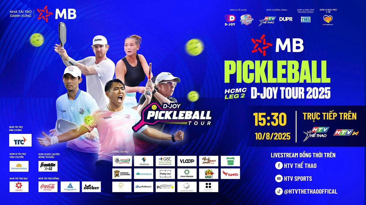 🔴TRỰC TIẾP: GIẢI PICKLEBALL D-JOY TOUR - CHẶNG 2 | 10/08/2025