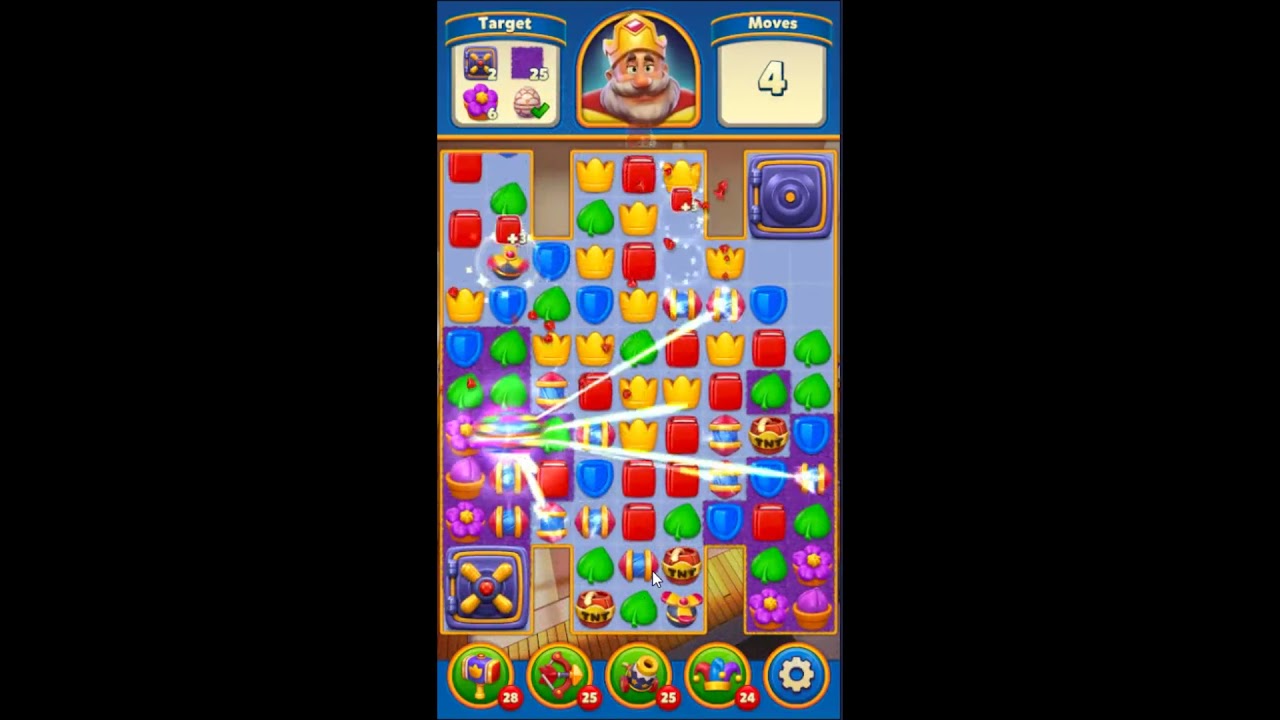 Royal Match Level 444 - NO BOOSTERS GAMEPLAY 👑 | SKILLGAMING ✔️