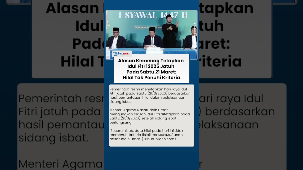 Kemenag Ungkap Alasan Idul Fitri 2026 Ditetapkan pada Hari Sabtu 21 Maret: Hilal Tak Penuhi Kriteria