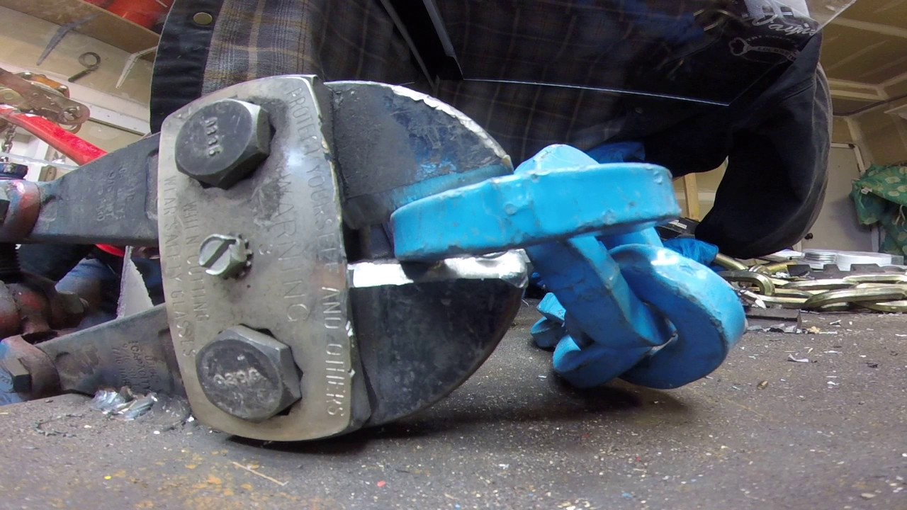 Peweg 1/2 inch Grade 120 BLUE chain Bolt Cutter Test