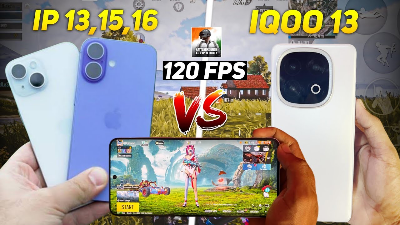 WHY I SWITCHED TO IQOO 13 FROM IPHONE 13 🔥 IQOO 13 VS IPHONE 15,16 | 120 FPS BGMI GAMING TEST