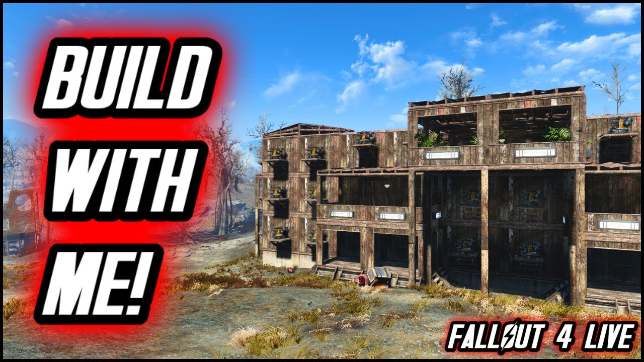 Building My Fallout 4 Mansion LIVE!