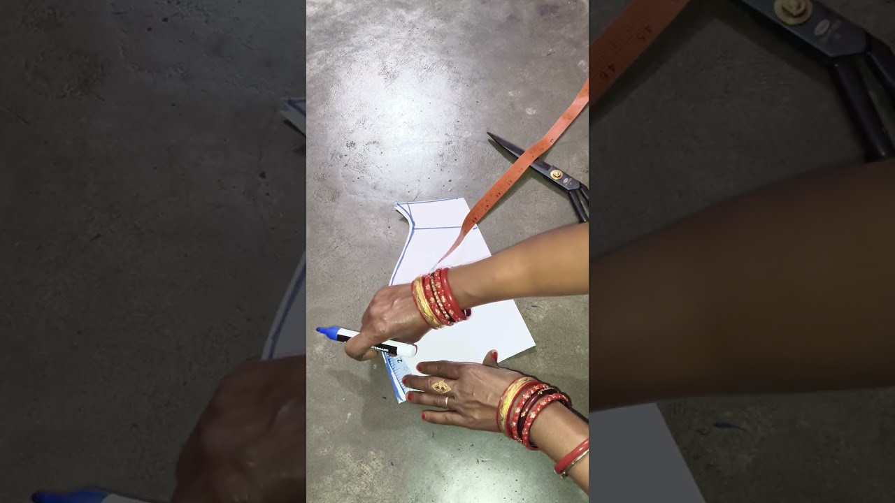 40 size blouse hand pharma cutting #cuttingideas #trending #vairal 