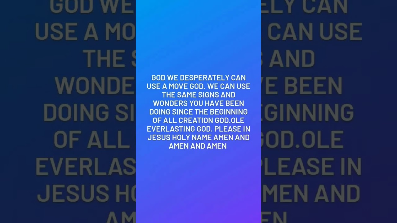A MIGHTY MOVE OF GOD