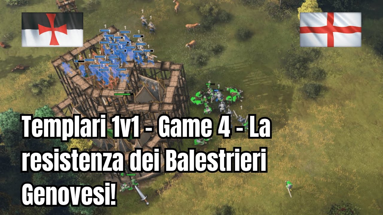 Templari 1v1 - Game 4 - La resistenza dei Balestrieri Genovesi! – Age of Empires 4 Gameplay