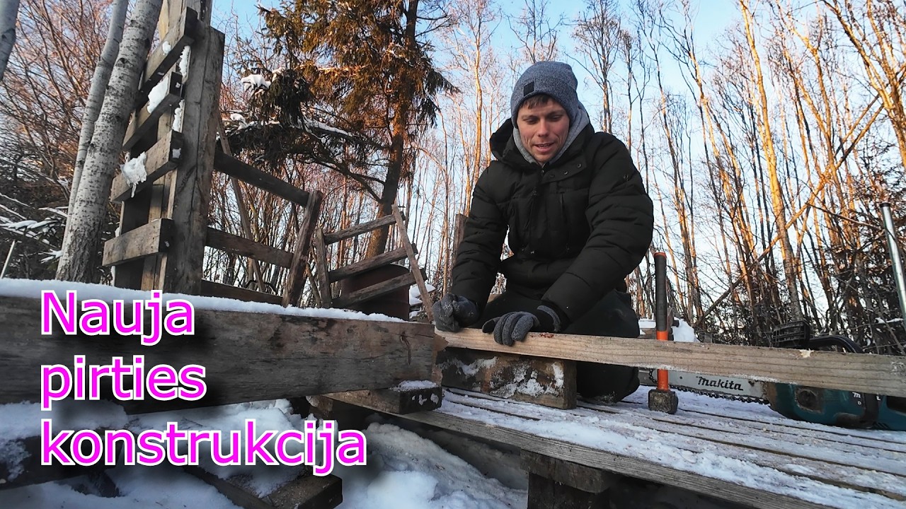 Sausio 30/Pigus naujas pakrovėjas/Keistas alus/Nauja pirties konstrukcija/ Sniego kalnai/