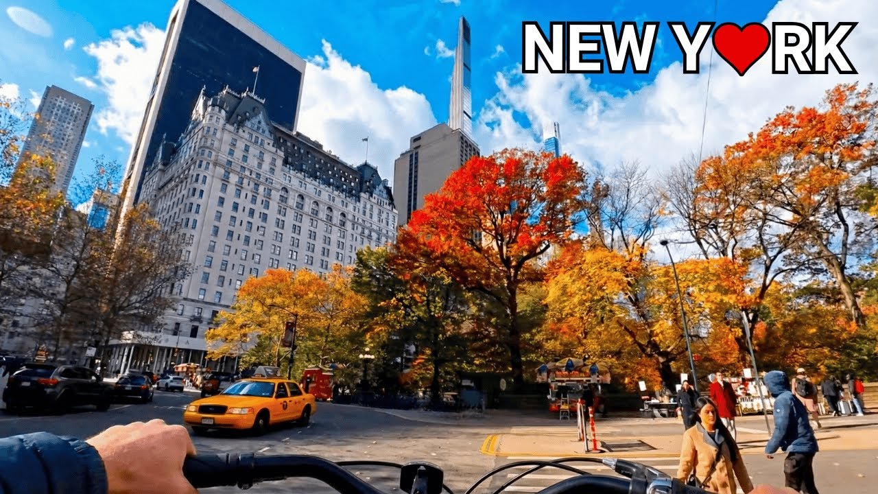 Fall Colors in Central Park: Bike Tour Through NYC&rsquo;s Most Beautiful Season | 4K POV