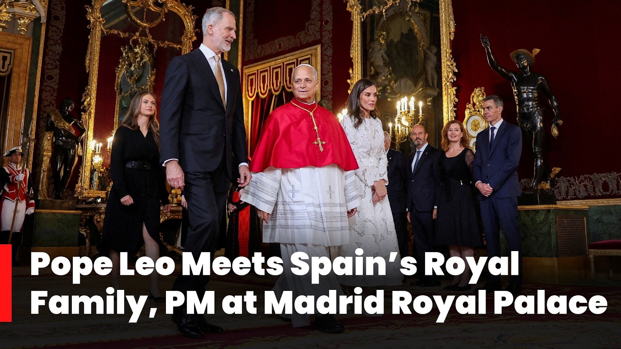 HISTORIC MOMENTS: Pope Leo Meets Spain&rsquo;s Royal Family, PM S&aacute;nchez at Madrid Royal Palace