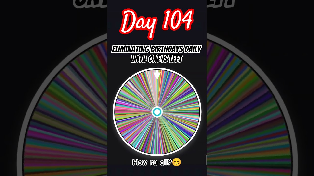 Eliminating Bithdays until one is left|Check desc to see you in or no|