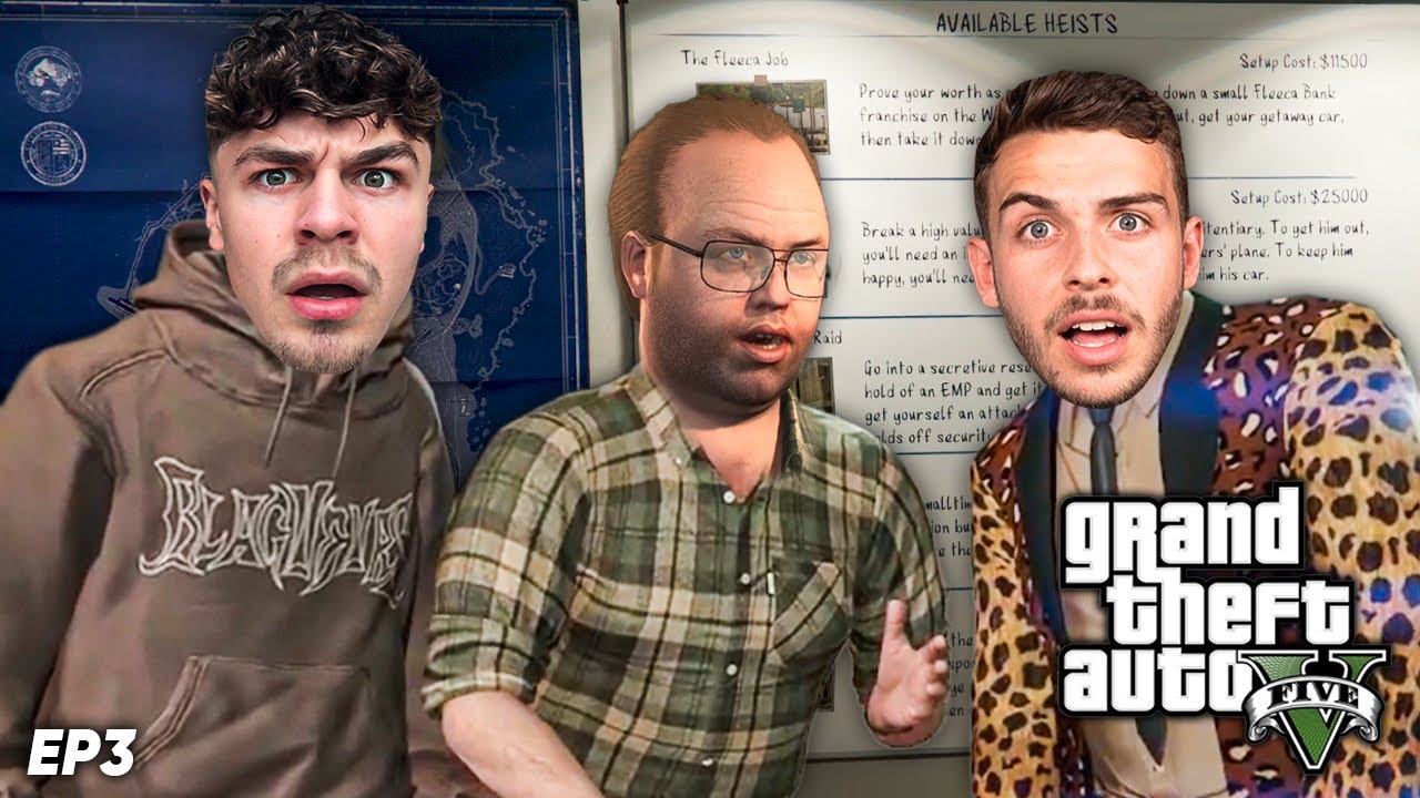 АБ и Джордж Кларки пытаются совершить ПЕРВОЕ ОГРАБЛЕНИЕ в GTA V (#3)