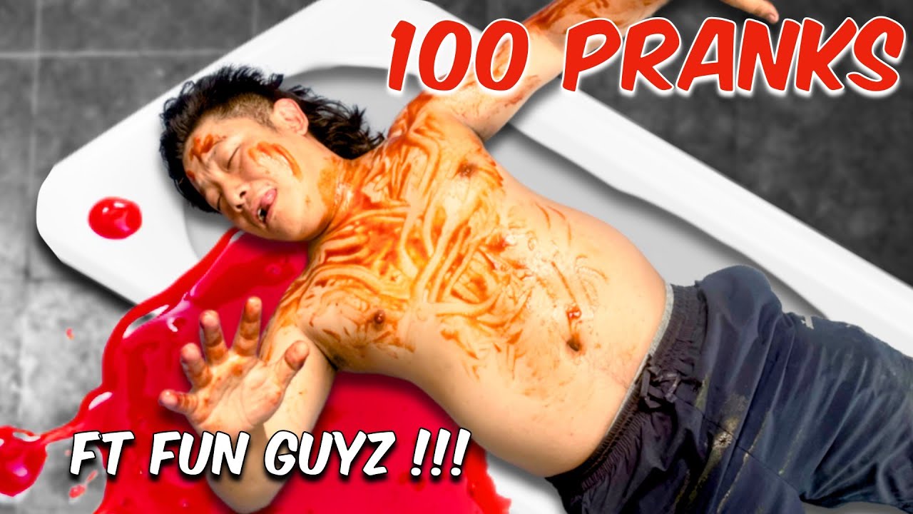 100 PRANKS ON @funguyz  !!! EPIC DHOSTAI CHA HAI PRANKS !!!!