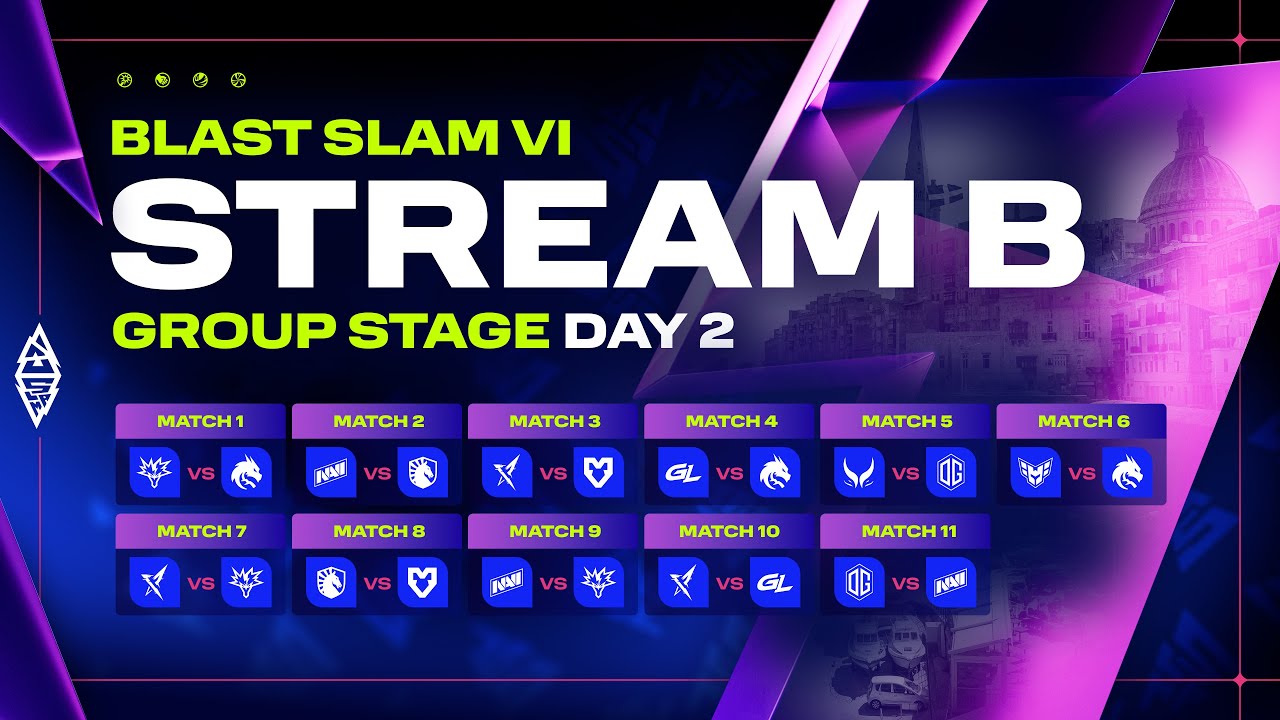 [B] BLAST Slam VI: Malta, Group Stage, Day 2 - Dota 2 LIVE