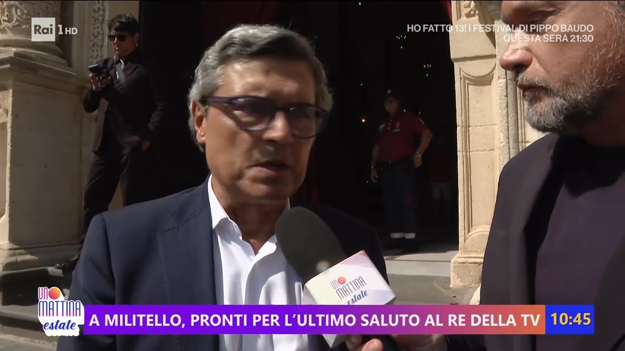Pippo Baudo, a Militello tutto pronto per l'ultimo saluto al re della tv - Unomattina Estate 20/08/2