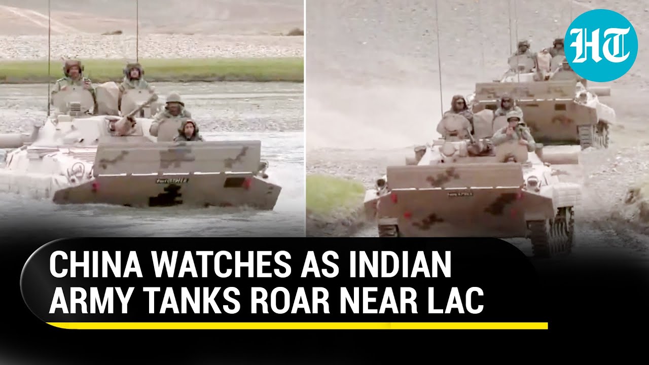 Indian Army Rolls Out Tanks, Crosses Indus River Near Border With China In Ladakh | Watch