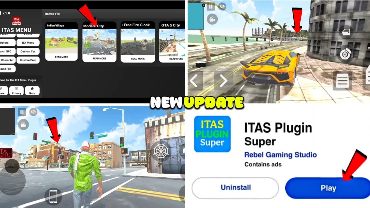 Indian Theft Aura Simulator Itas Plugin App New Update Add New City GTA 5+Free fire Clock Tower 