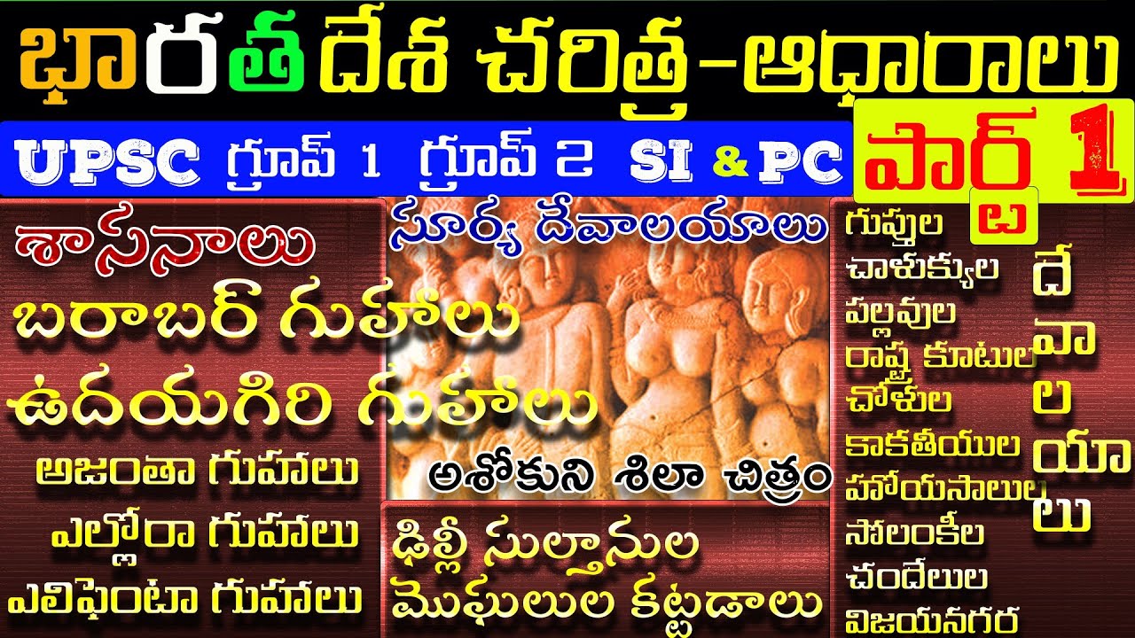 భారత చరిత్ర ఆధారాలు పార్ట్ 1 | INDIAN HISTORY SOURCES | APPSC | TGPSC | Indian History in Telugu 