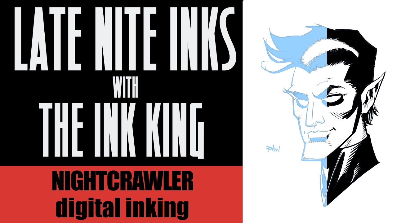 Digital Inking With Nightcrawler in Procreate. LATE NITE INKS 52