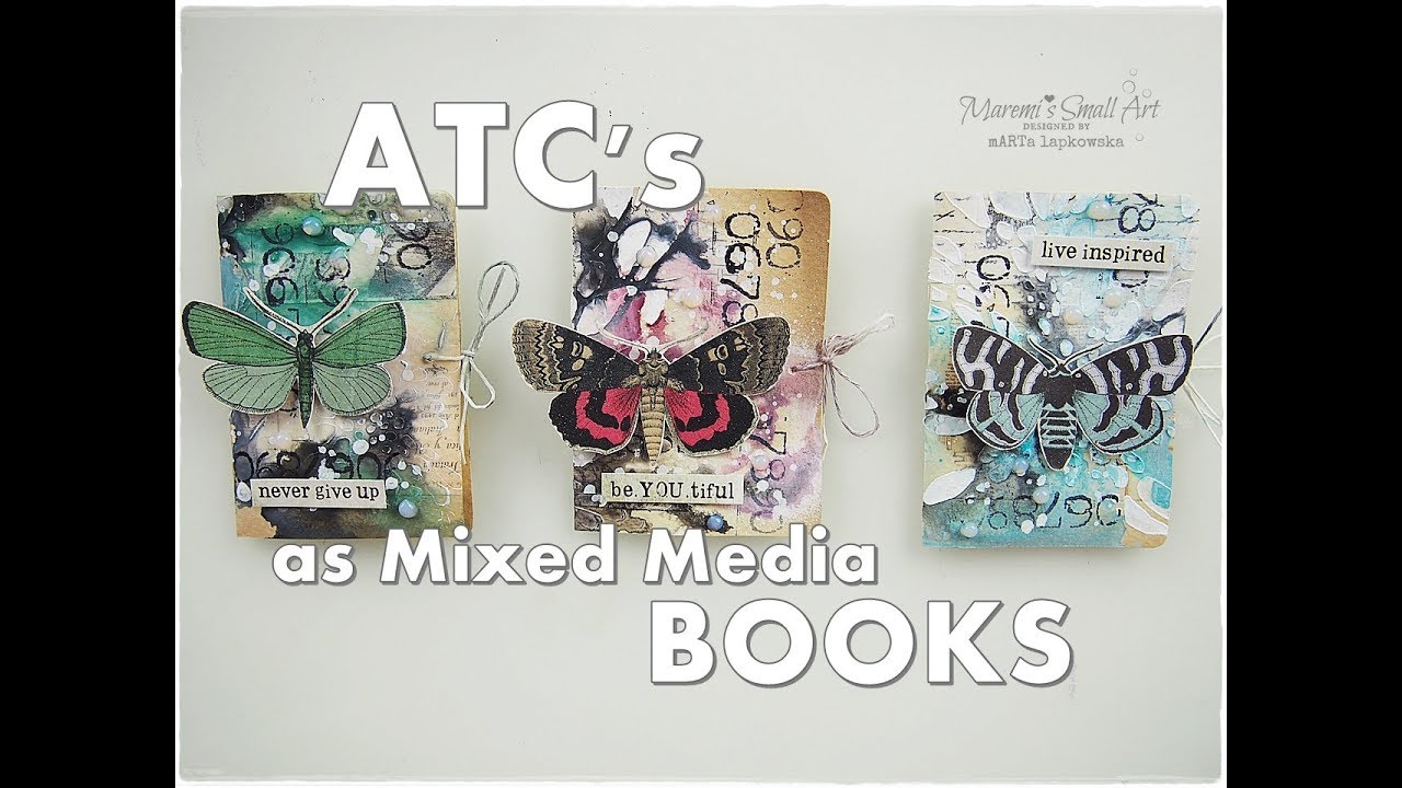 ATC как Учебное пособие по КНИГАМ в смешанной технике ♡ Небольшое искусство Мареми ♡