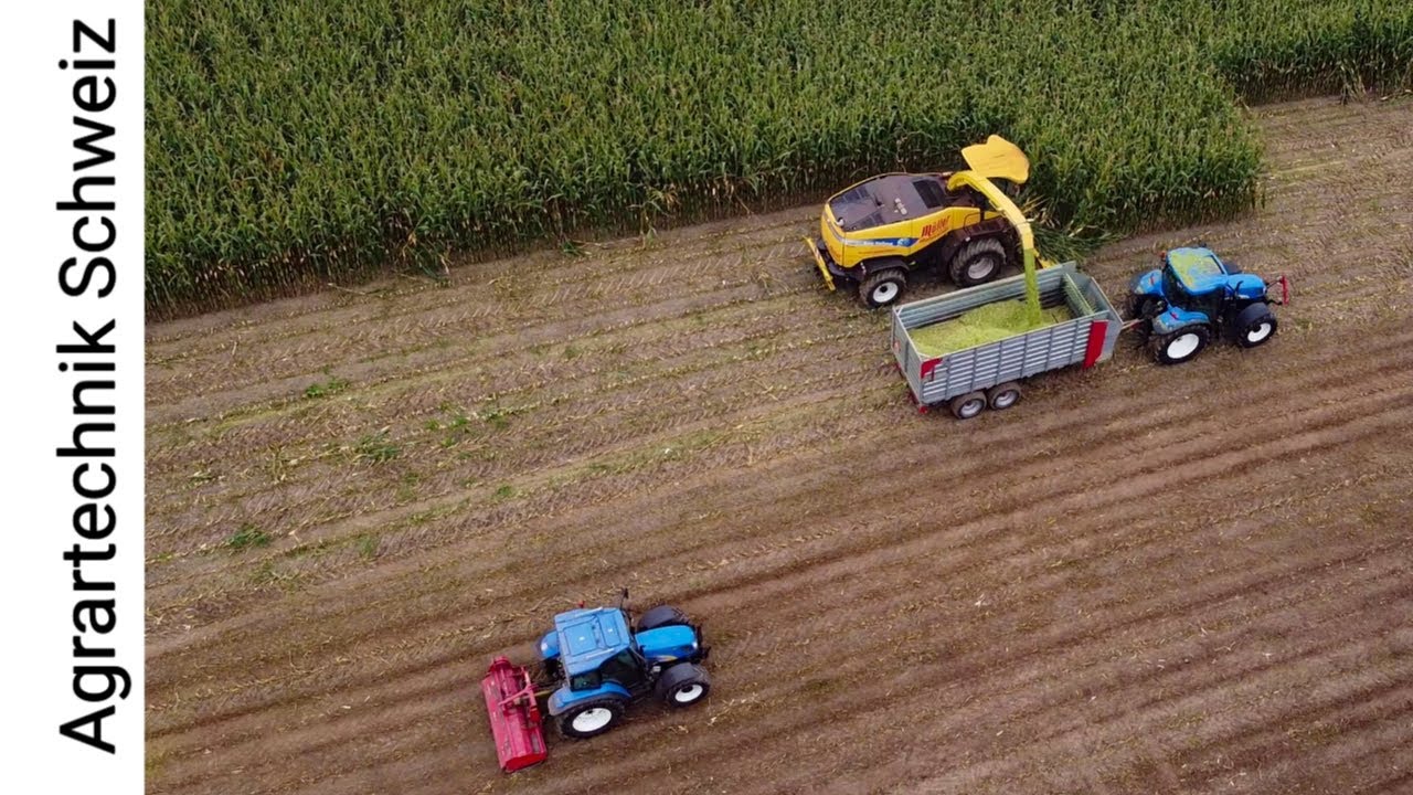 Mais h&auml;ckseln 2020 mit Lohnunternehmen M&uuml;ller (Newholland, Fendt, Weidemann, Claas)