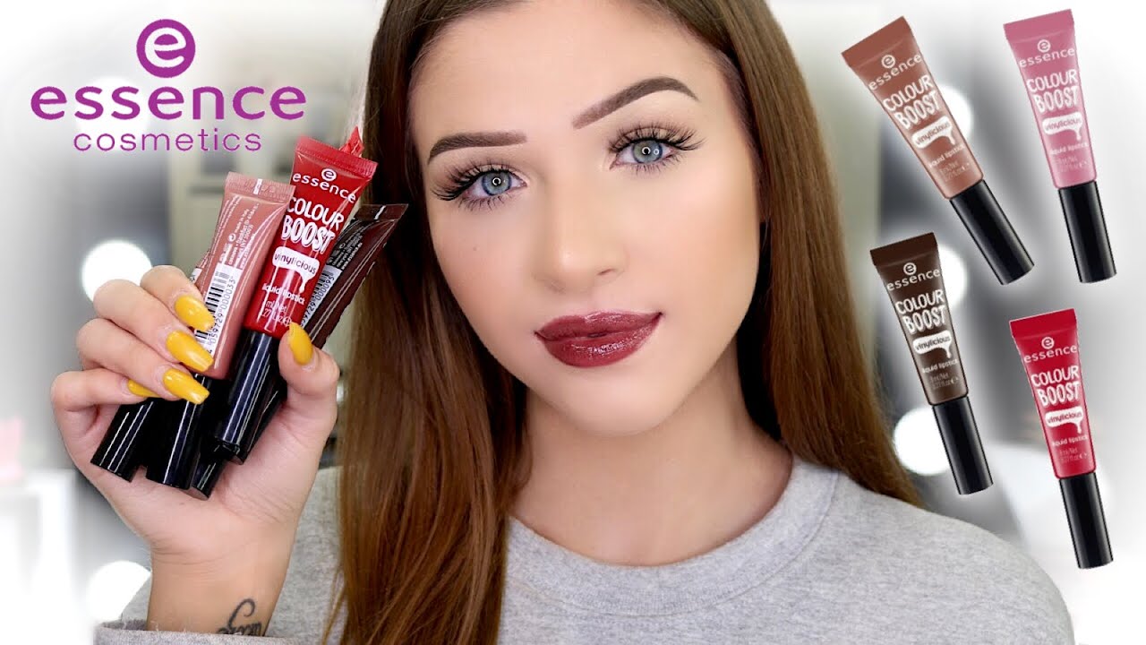 ESSENCE Colour Boost Vinylicious Liquid Lipsticks! Lip Swatch & Review