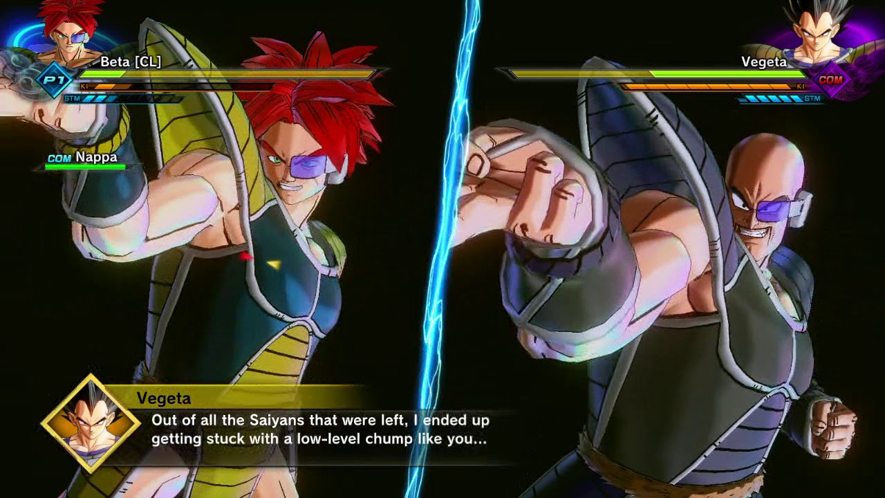 Dragon Ball Xenoverse 2 ~ Infinite History: Nappa (Instructor) cutscenes and quotes