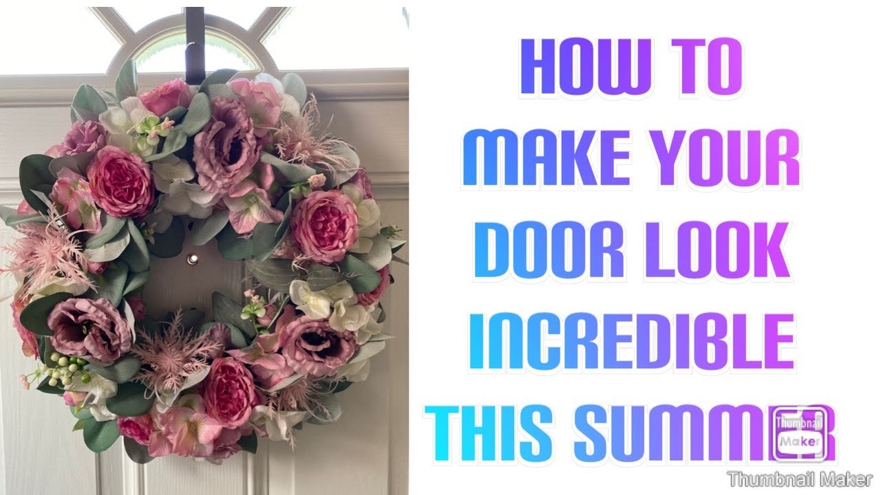 How To Make A Beautiful Door Wreath On An Oasis Base.  Stunning 🤩