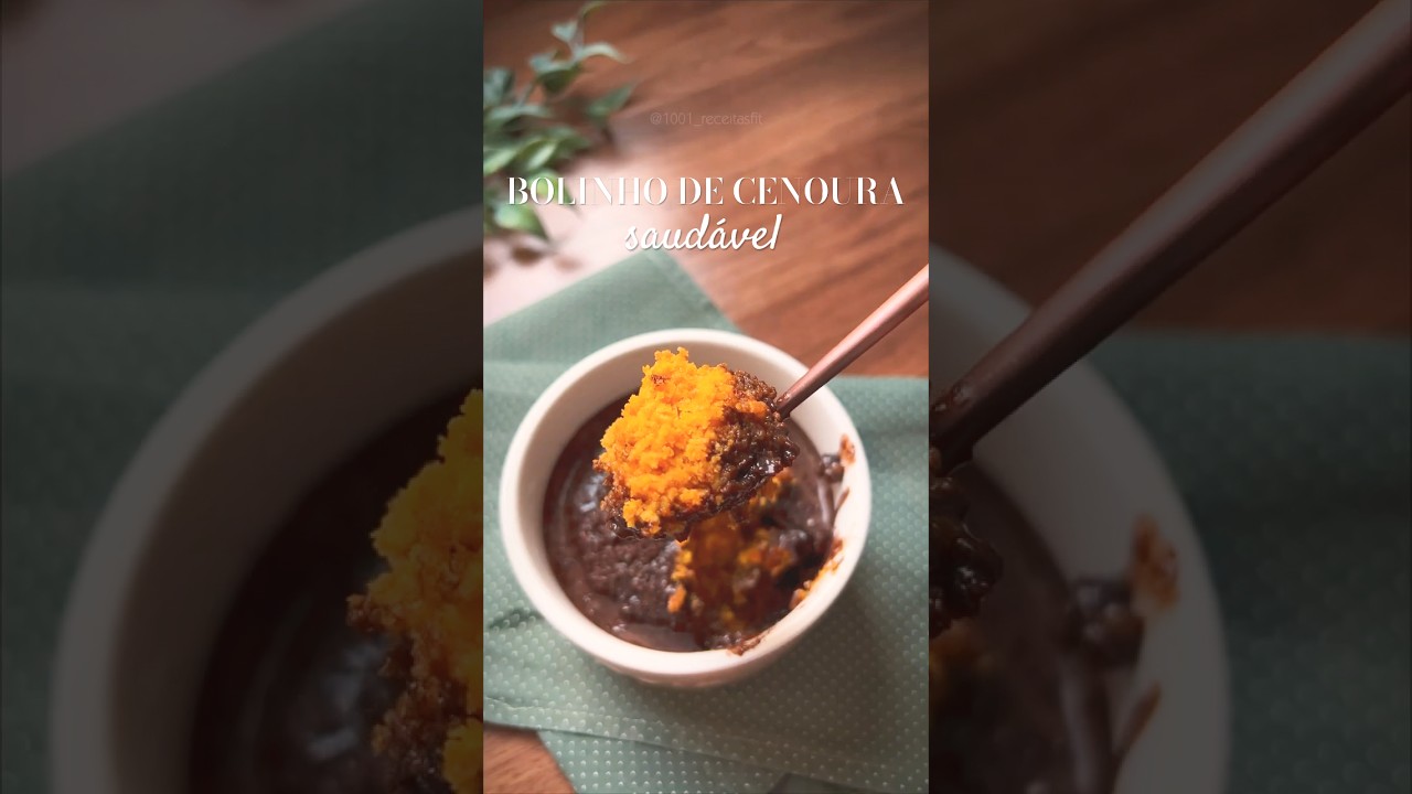 Bolinho de Cenoura Fit #cafedamanha #receitasbasicasfit #receitasimples #lanchefit