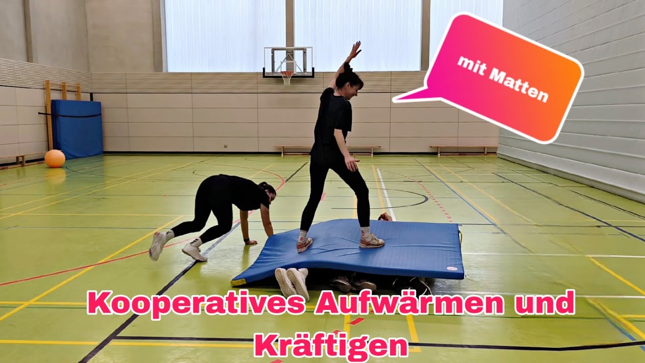 Kooperatives Aufwärmen und Kräftigen mit Matten
