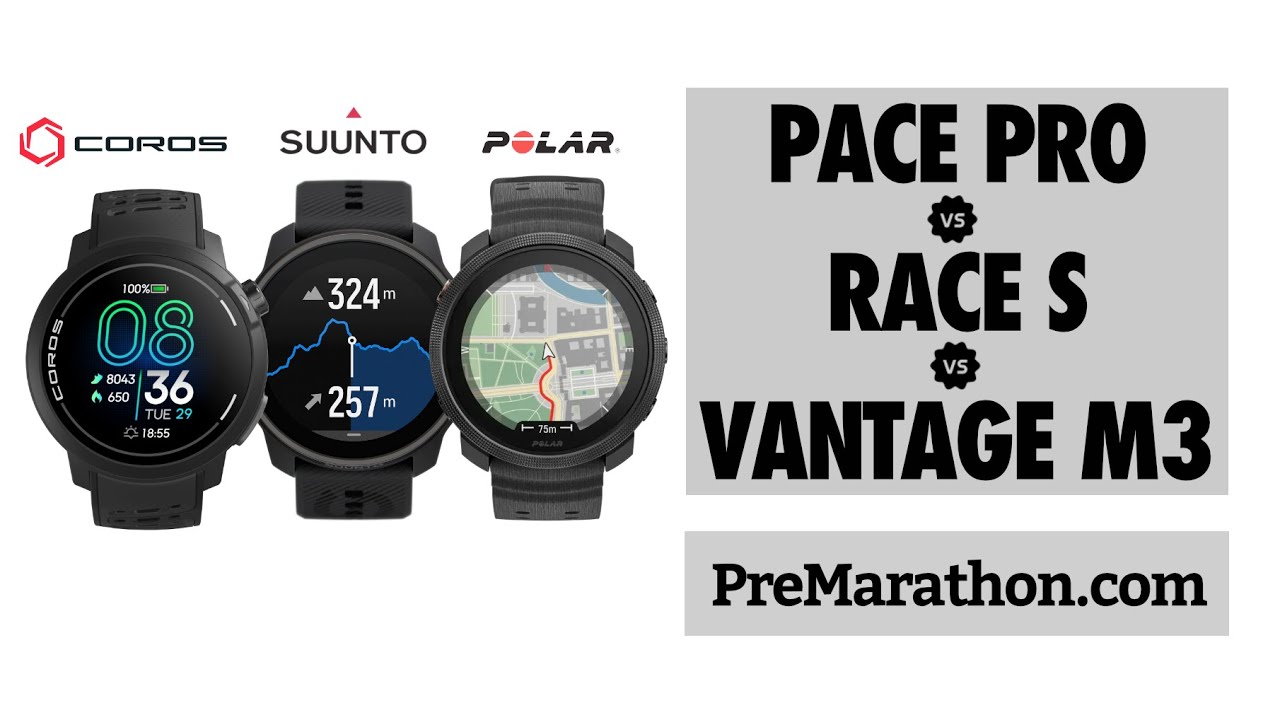 Pace Pro vs Race S vs Vantage M3 [Comparativa RELOJES GPS con pantalla AMOLED NON-GARMIN)]
