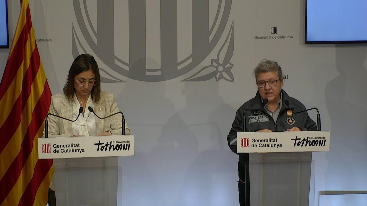 Roda de premsa per actualitzar les incidències per l'Alerta del pla VENTCAT