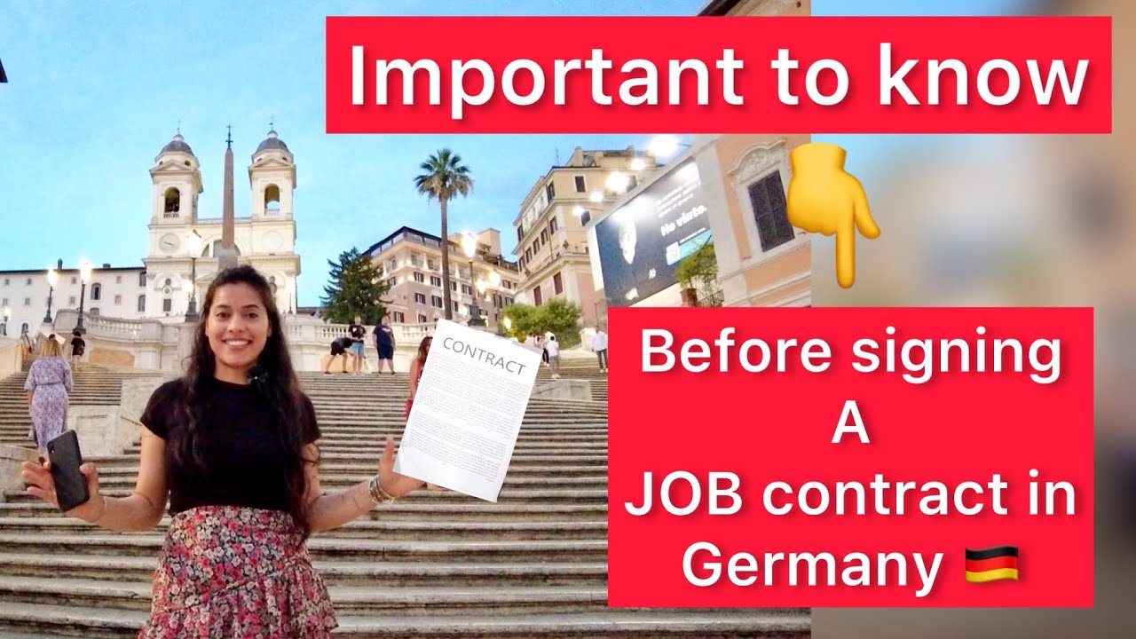 Important information when you sign a job contract in Germany| Job in Germany | Indians in Germany |