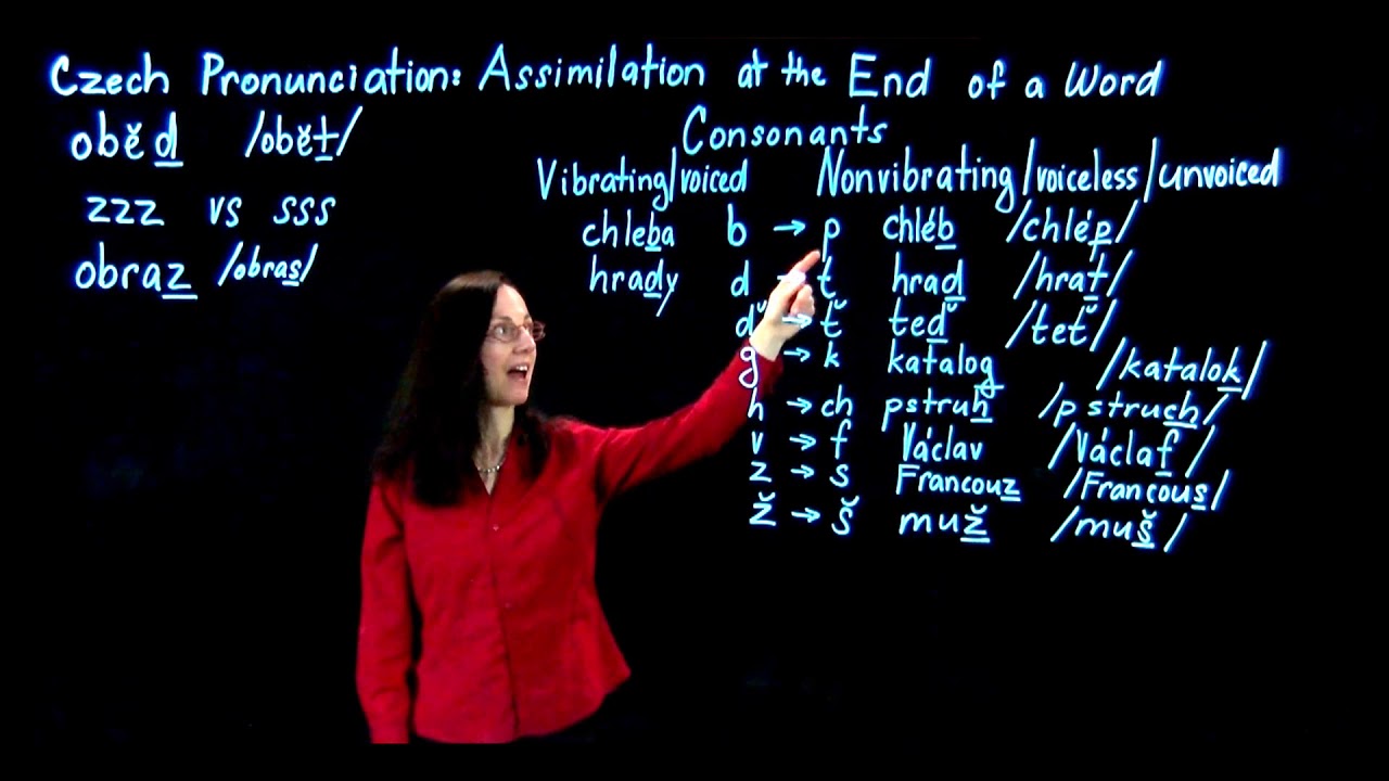 Czech Pronunciation: Assimilation 1 -- Consonant Sound Changes at the End of a Word