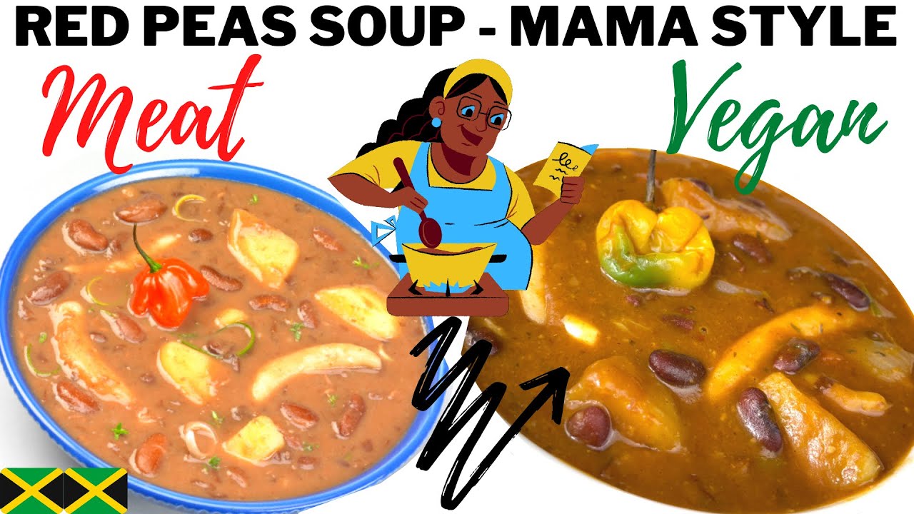 How to cook 🇯🇲 Red Peas Soup-Vegan Style || Jamaican Saturday Soup || Authentic Vegan Creations