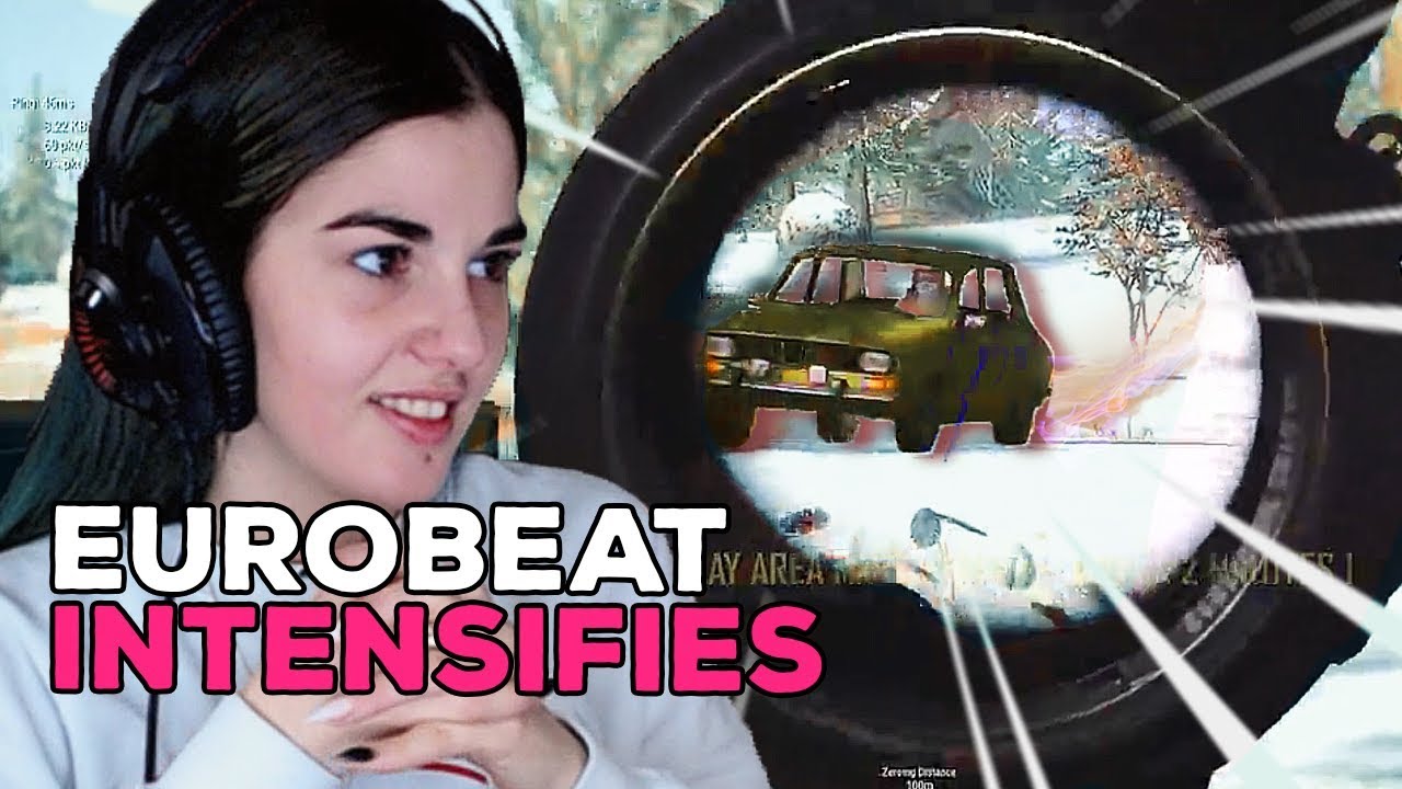 BECAUSE EUROBEAT IS ALL YOU NEED - PUBG WTF Girl Streamer Moments #16