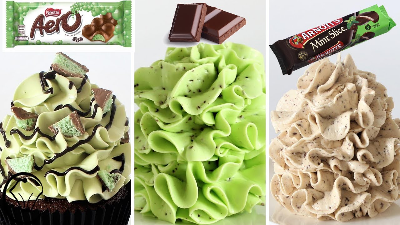 Сгущенное молоко Buttercream Mint ломтик Aero Шоколадная крошка БЕЗ песка, сахарной пудры