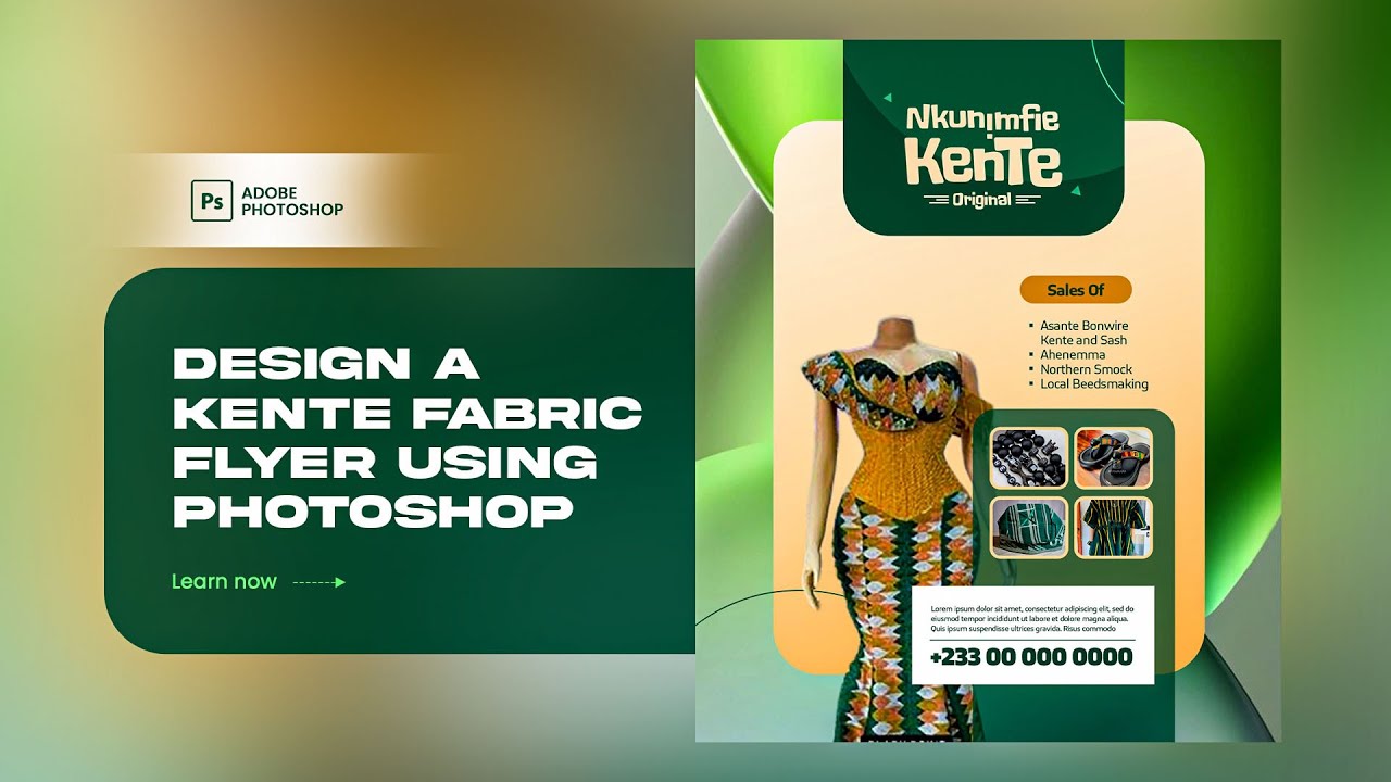 How to Design a Kente Fabric Flyer in Photoshop. Adobe Photoshop Tutorial | Flyer Design