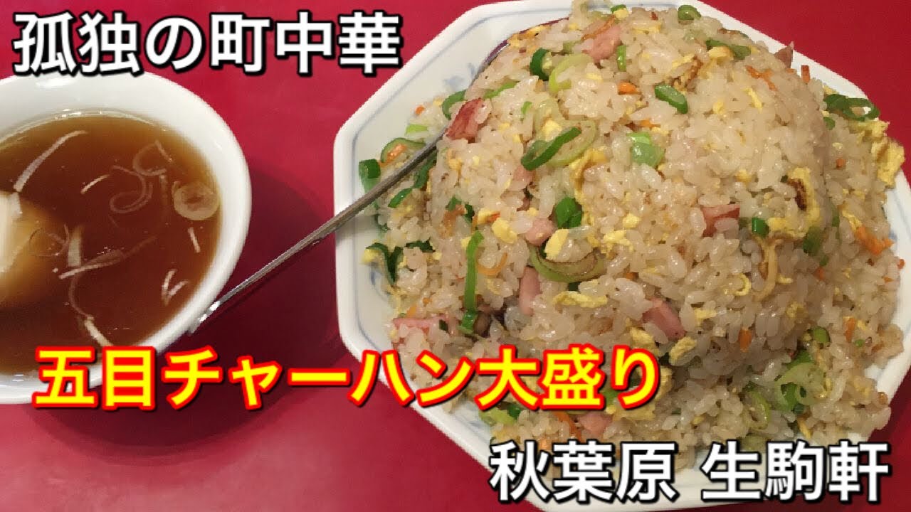 【孤独の町中華】秋葉原 生駒軒 五目チャーハン大盛り