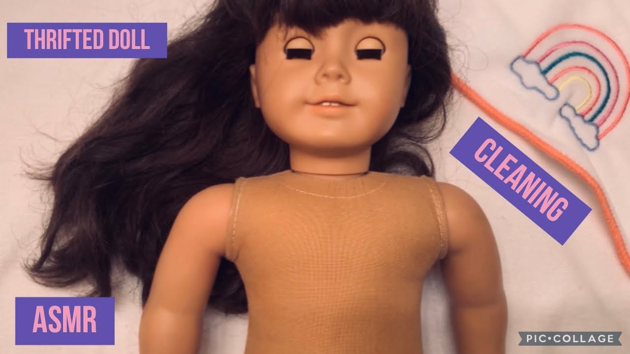ASMR Cleaning A Thrifted American Girl Doll