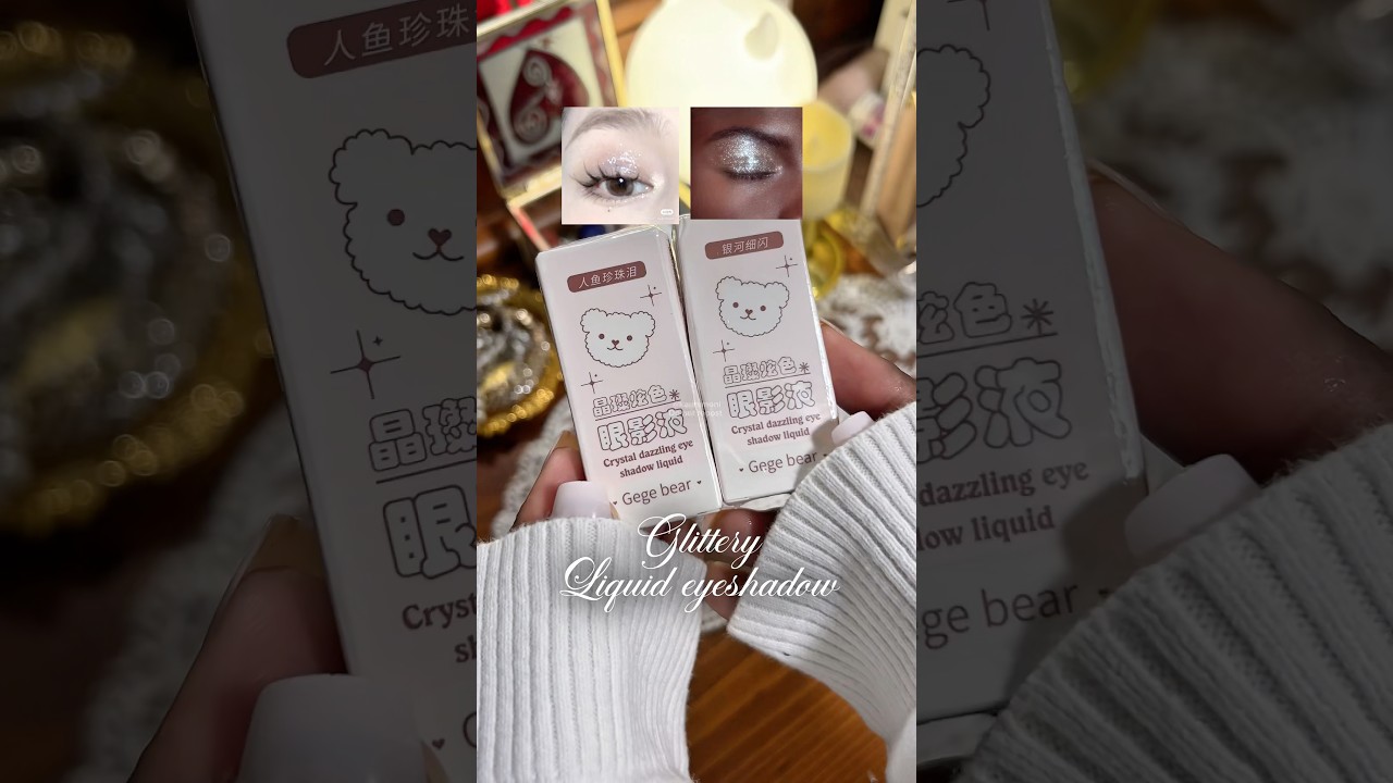 Glitter eye liner #makeup #haul #kbeauty #aesthetic #eyemakeup