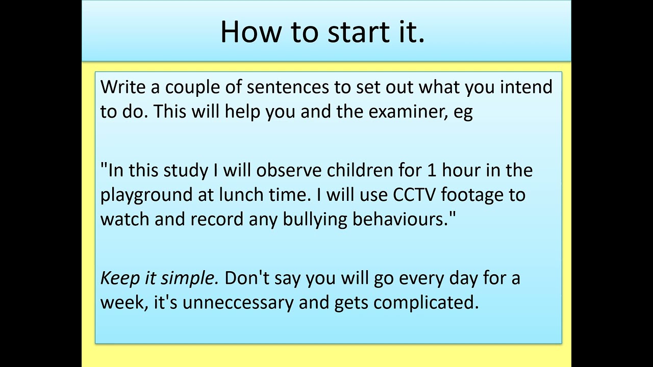 Design a Study (12 marks). Observation. A level psychology