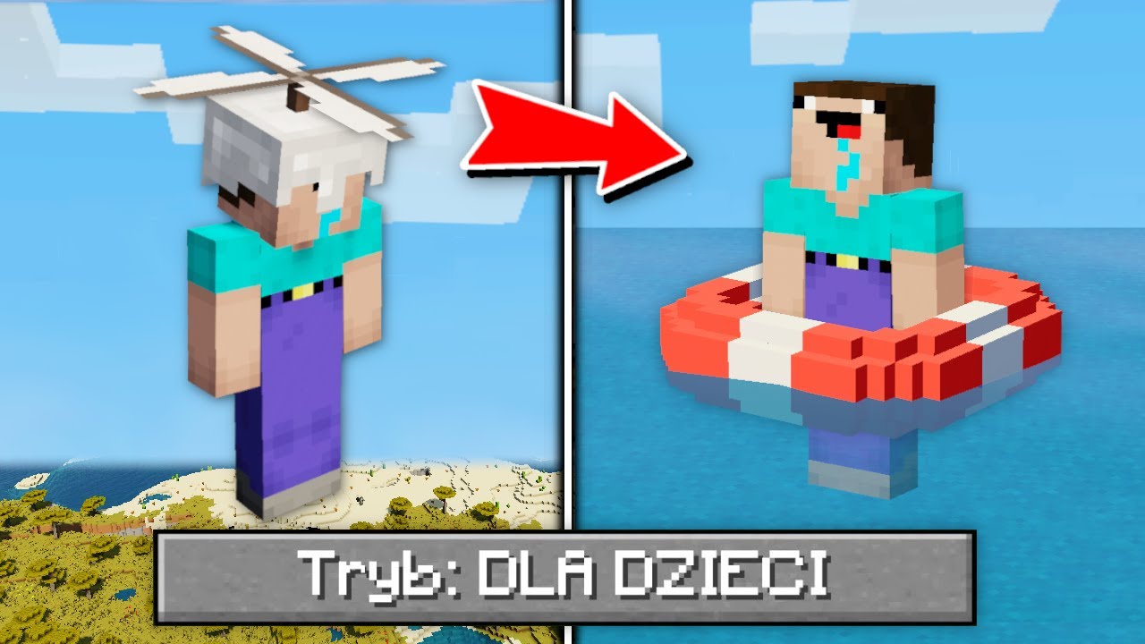 Próbuję UMRZEĆ w TRYBIE DLA DZIECI w MINECRAFT...