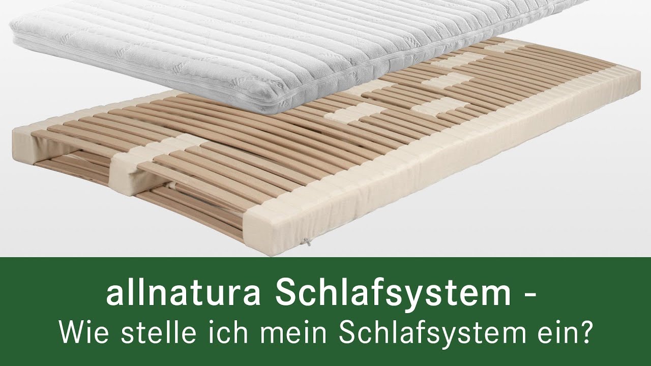 Schlafsystem einstellen - so geht's! | allnatura Schlafsystem