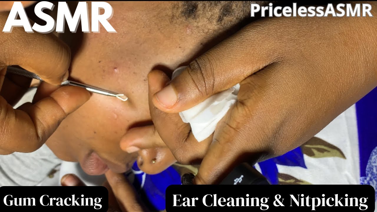 ASMR | Face Nitpicking + Ear Cleaning & Gum Cracks for Sleepy Tingles 😮&zwj;💨💤