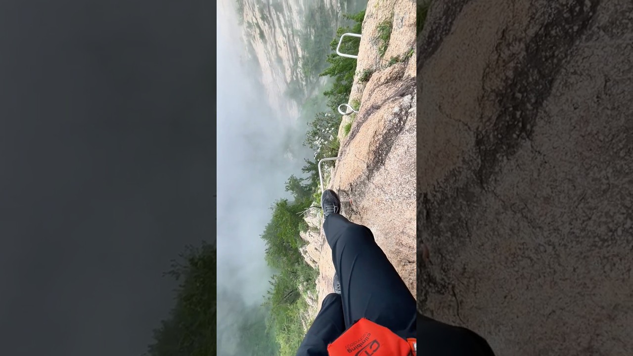 Deadly Cliff Way More than Mount Huangshan / Laojun Mountain #mountains #adventure #hike #shorts