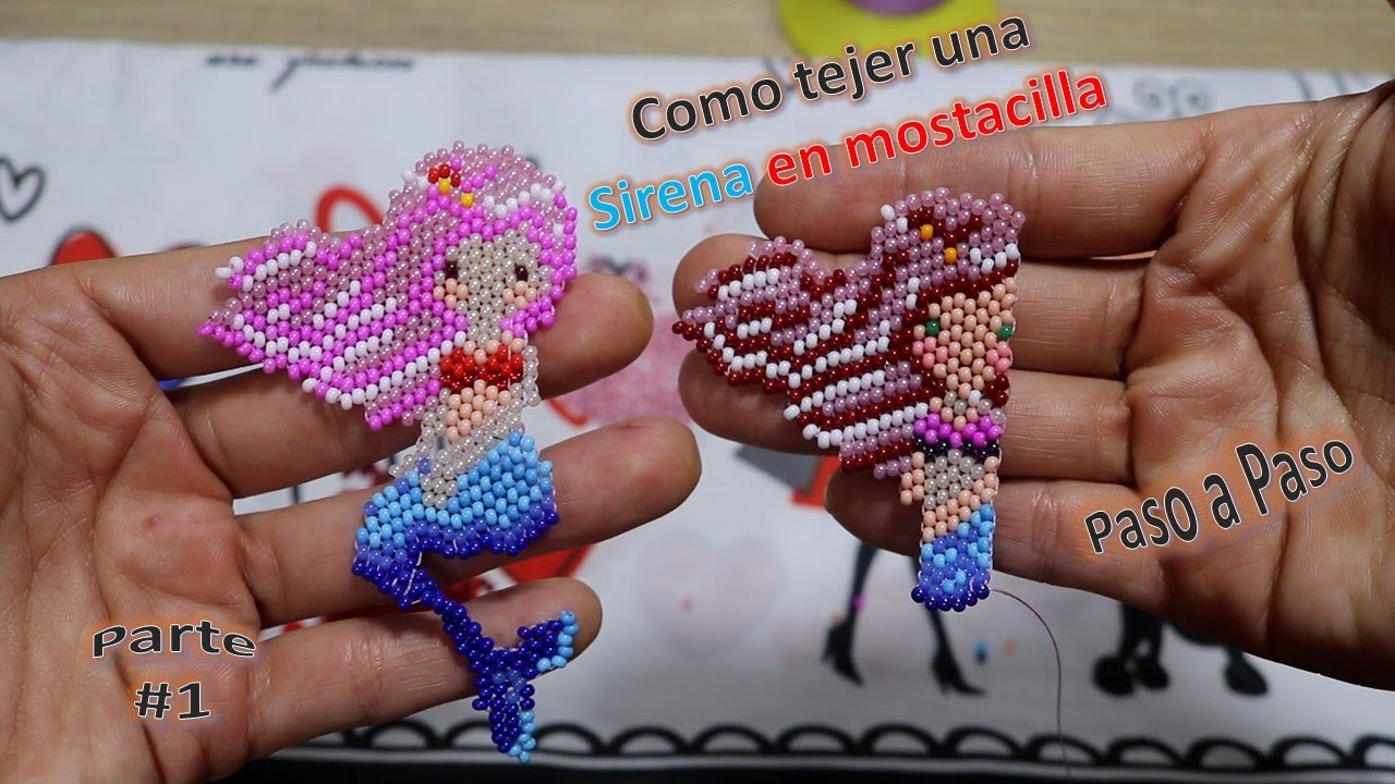 Como tejer una sirena en mostacilla/ chaquira checa Parte #1 (paso a paso) Aniara Sanarte