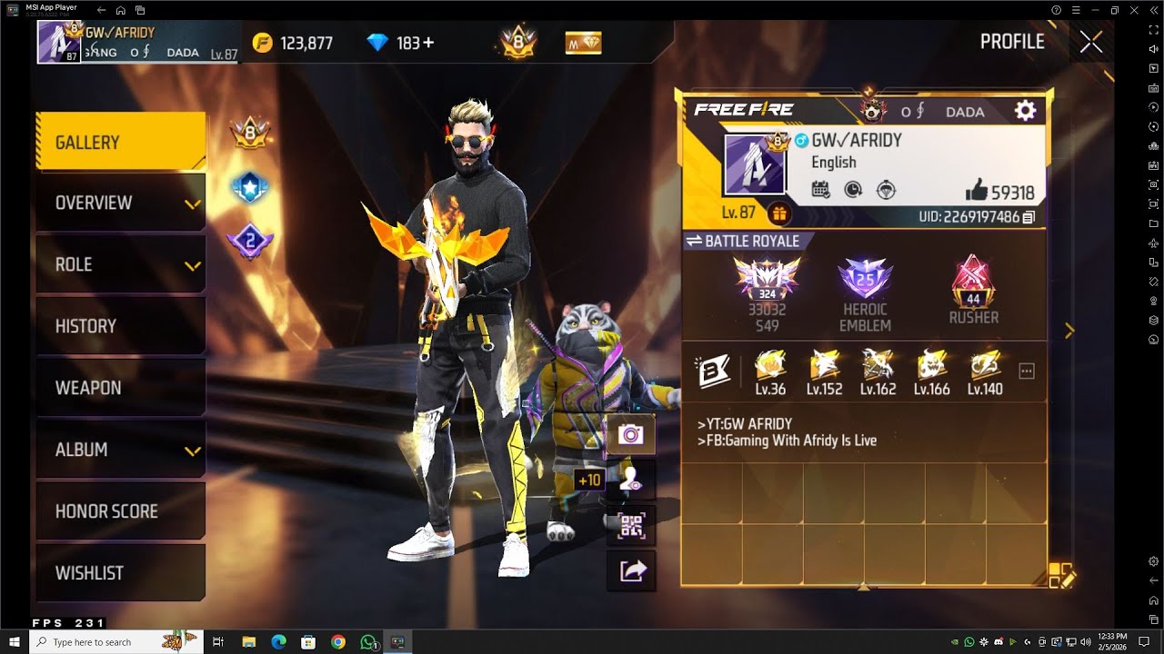 New Grandmaster Top 1 Push V Badge Lobby ❤ FF LIVE ✌ Free Fire LIVE! #freefire #ff #gwafridy